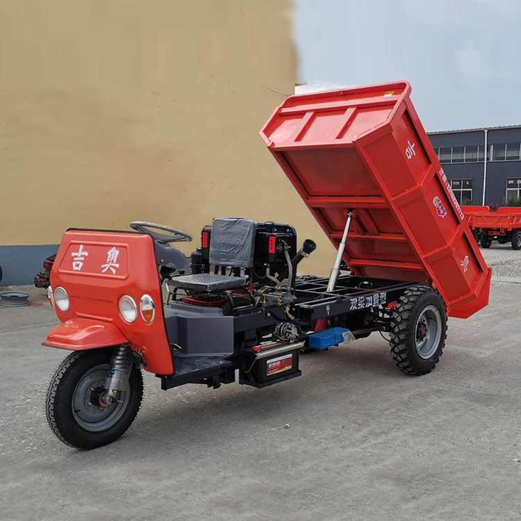 农用三轮翻斗车加高加宽矿山用加重大马力柴油车防爆水过滤车