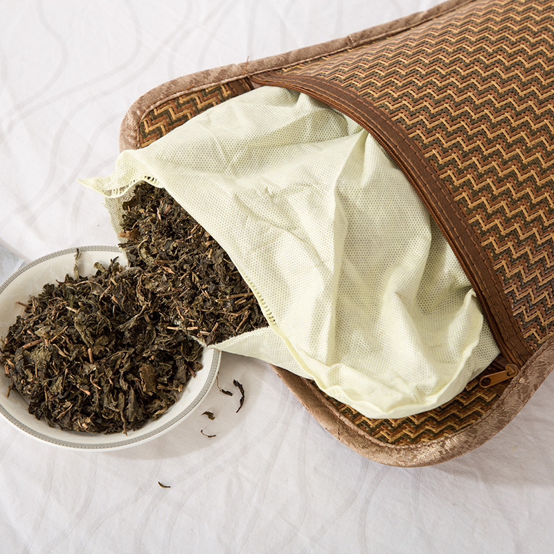 新款夏枕凉席枕成人夏天午睡枕御藤茶叶枕 夏季凉枕茶叶枕