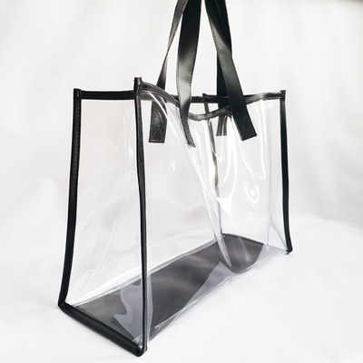 透明pvc购物袋女包网红镭射pvc手提购物袋潮牌pvc