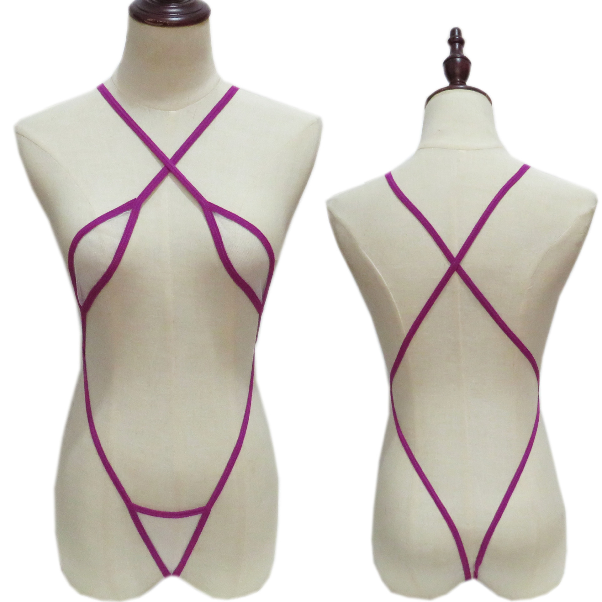 情趣内衣迷你泳衣泳装女士性感透视ebay连体三点式比基尼套装393