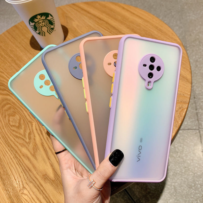 vivos5手机壳s6磨砂硬壳肤感撞色护眼精孔防摔全包保护套超薄男女