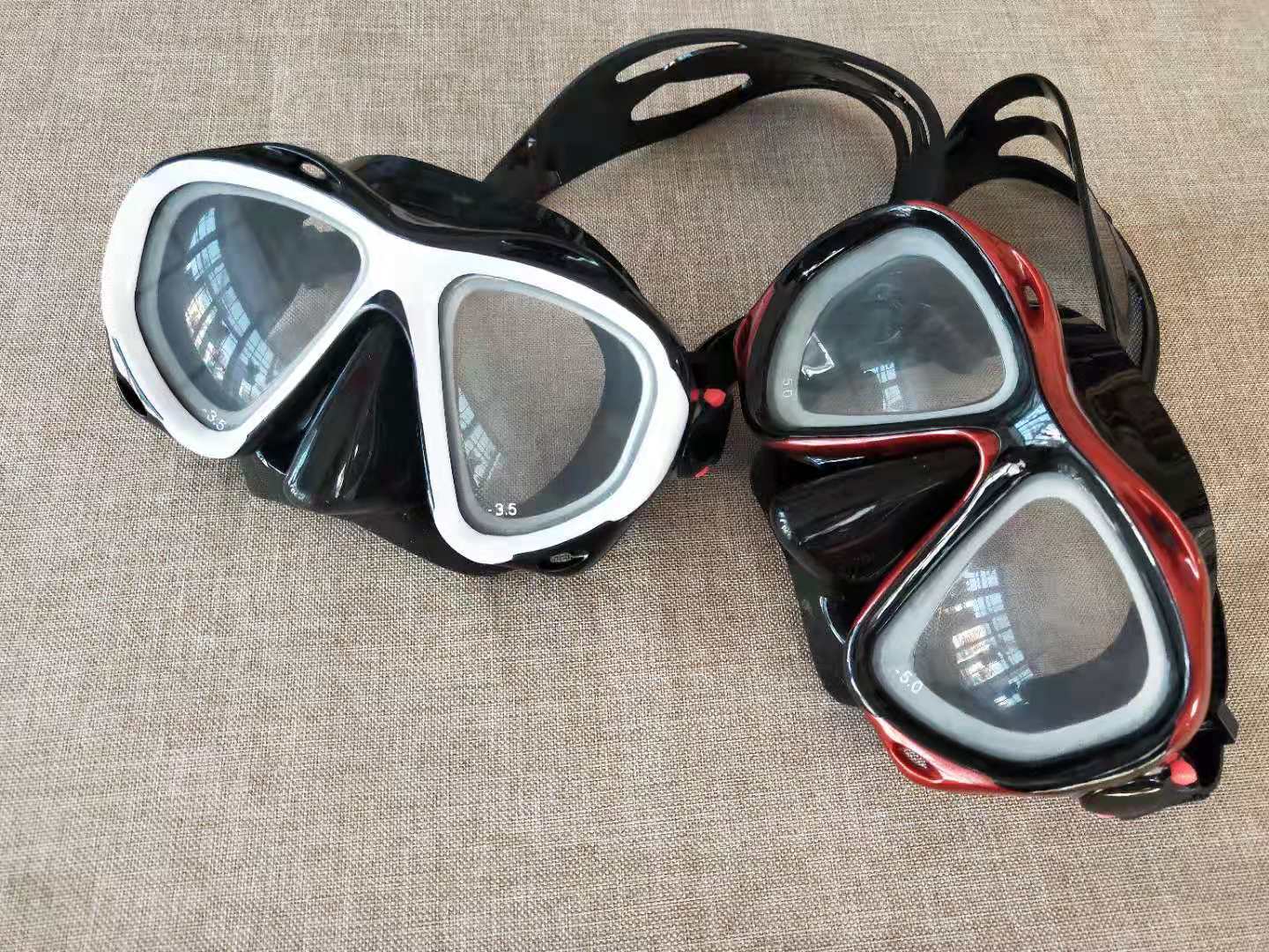 专业水肺近视潜水镜 浮潜装备眼镜 成人面镜罩 深潜阀镜 浮潜三宝