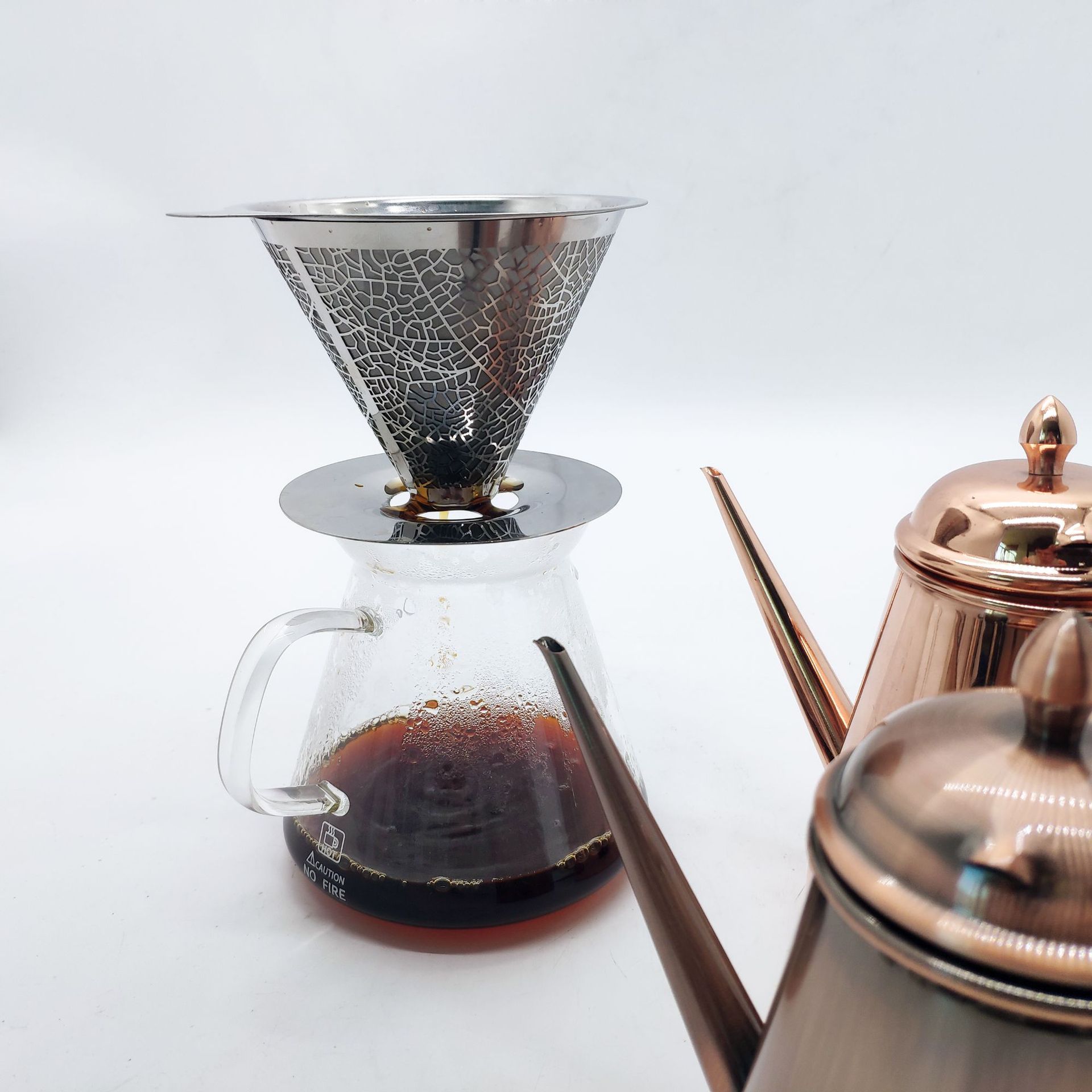 2020新款不锈钢长嘴咖啡手冲壶咖啡壶古铜色0.6l