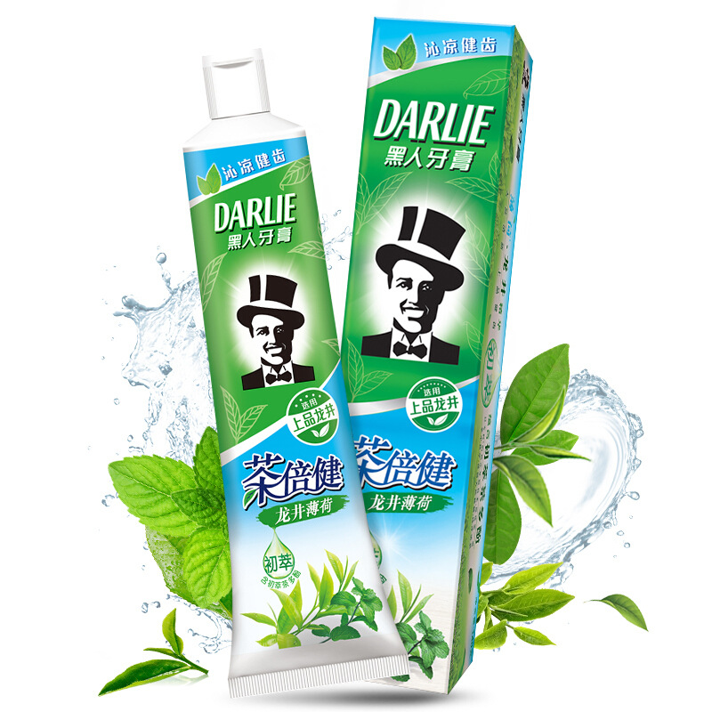 黑人牙膏茶倍健龙井薄荷140g