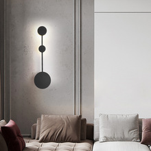 北欧现代极简设计师客厅背景墙装饰壁灯创意简约个性卧室床头灯具