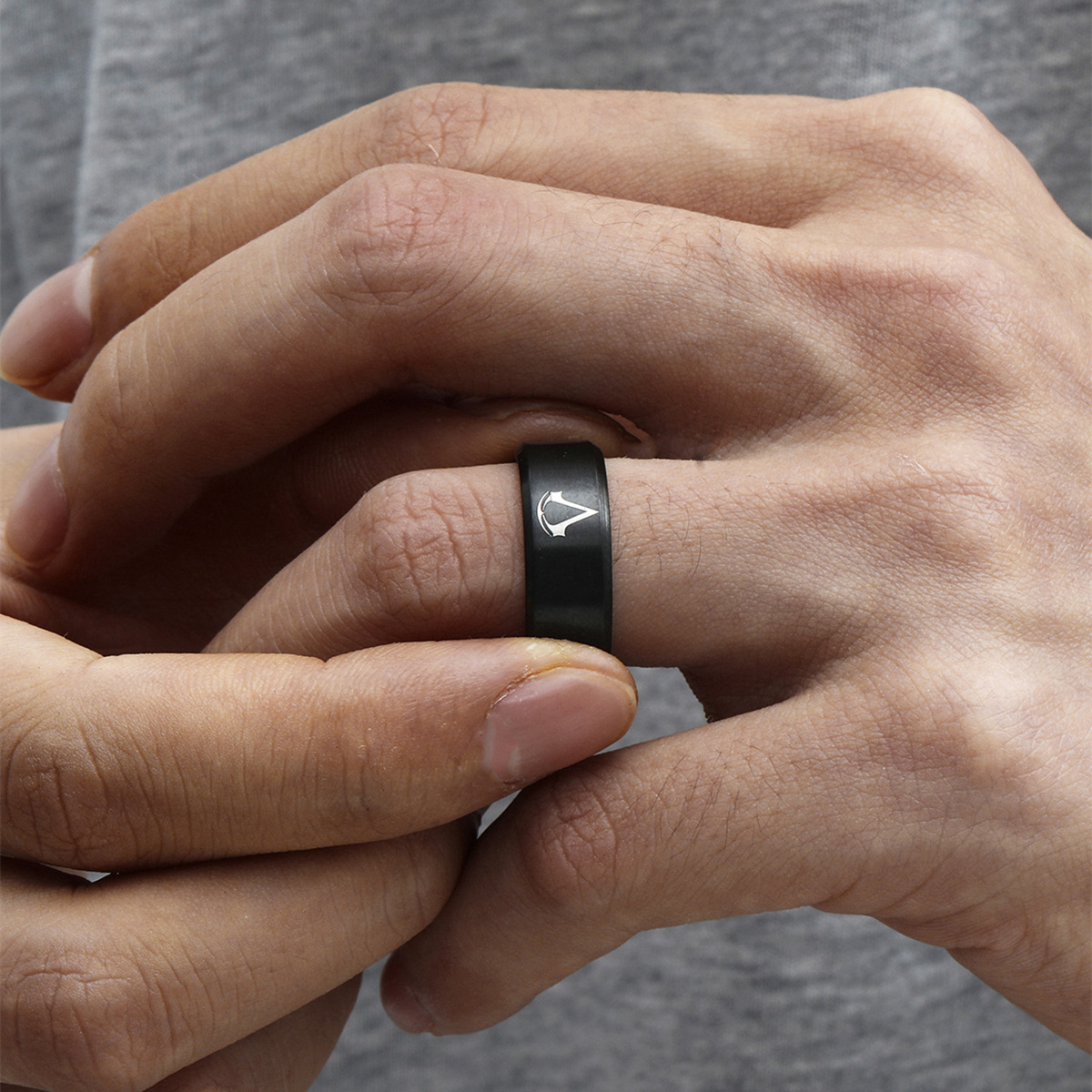 8mm不锈钢戒指尾戒男戒指环 速卖通ebay热销