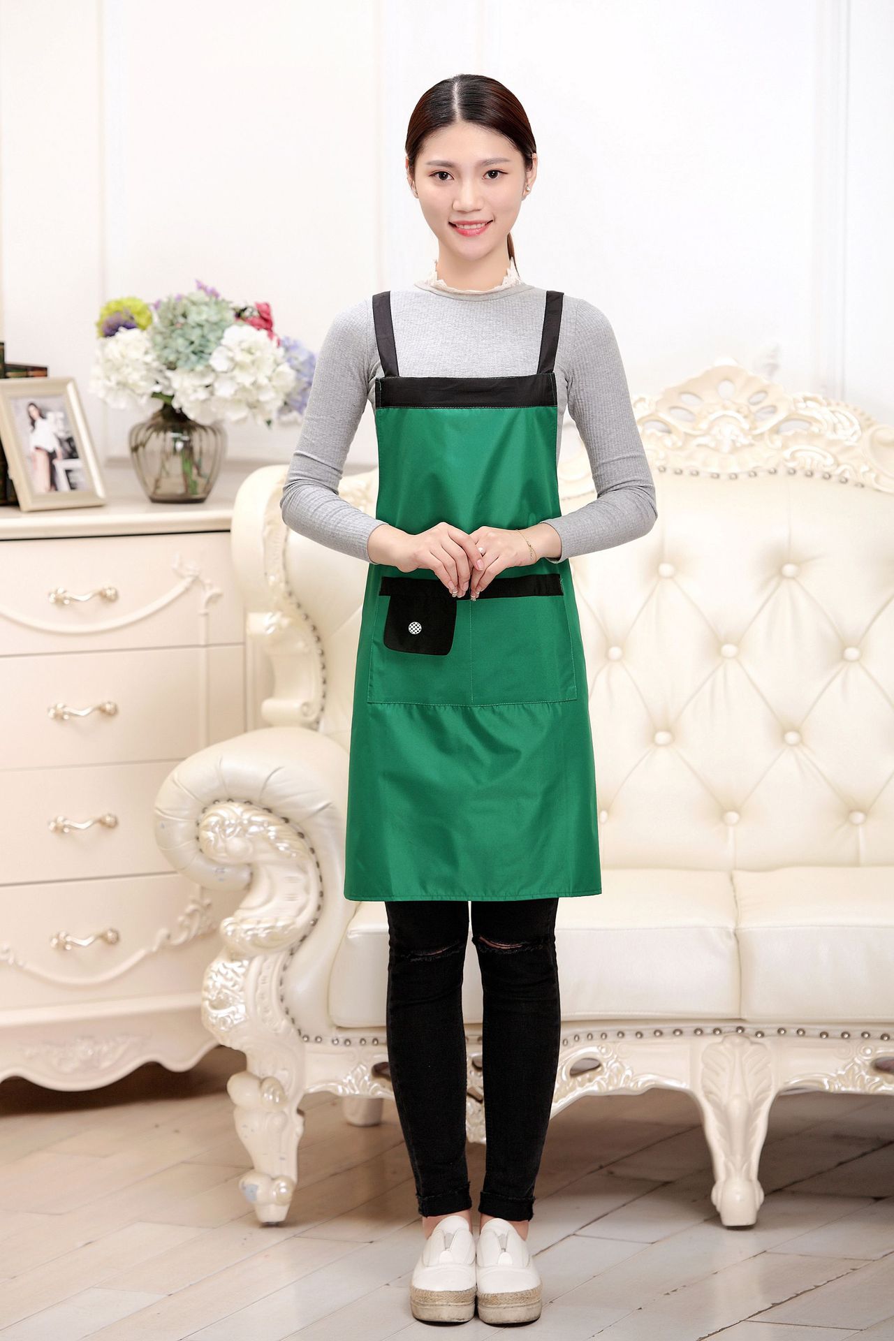 防水绿围裙 (1)