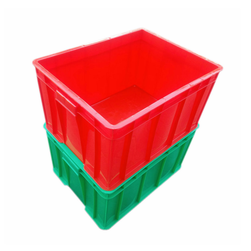 蓝色大号塑料物流周转箱储物收纳整理箱车间服装胶框中转箱塑料箱