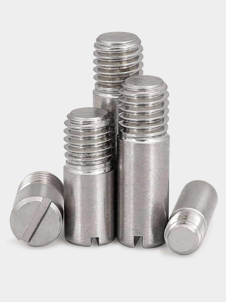 304不锈钢gb878一字槽外螺纹圆柱销定位销轴m2m25m3m4m5m6m8m10