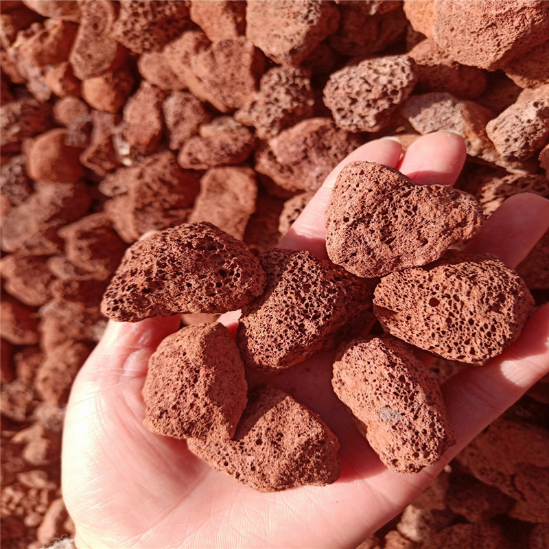 矿山批发 大块火山石 火山岩 水处理用黑色 红色火山石 多种规格