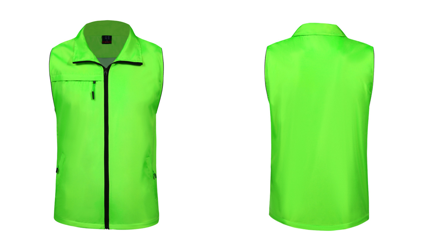 350克复合双层袖口反光条真口袋diy马甲定制logo志愿者团体服批发