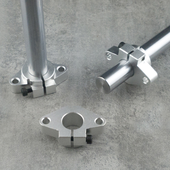 支架底座锁紧夹光轴末端固定铝座圆管定位锁轴夹轴支架底座夹固定