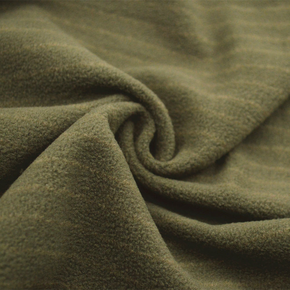 银纤维针织单面摇粒绒 军工面料单刷单摇银纤维摇粒