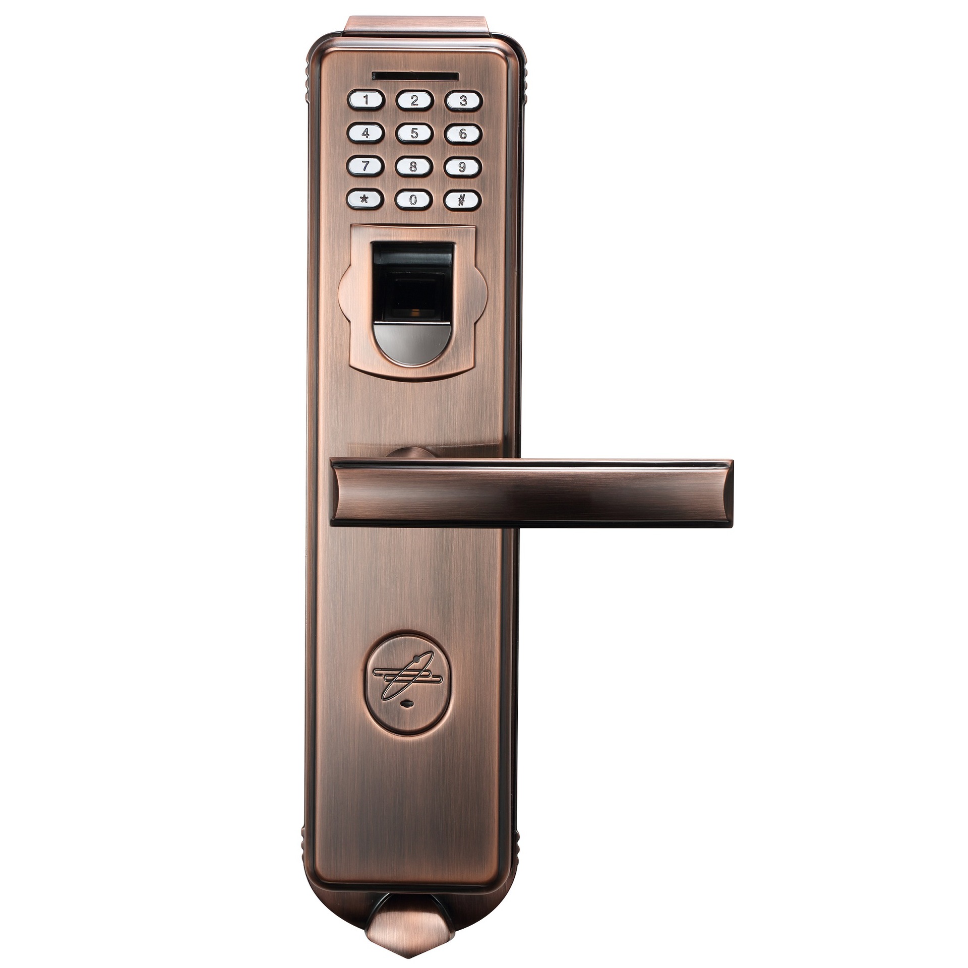 防盗门不锈钢指纹锁密码锁可替换6068标准防盗锁体的机械锁