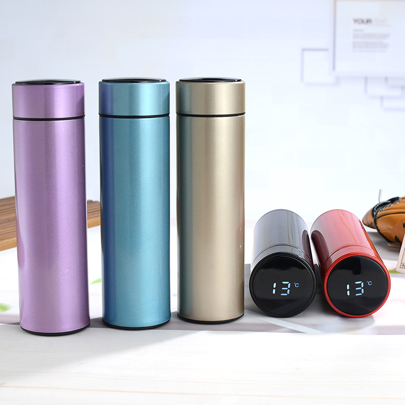 304 Stainless Steel Smart Led Vacuum Cup Customized Straight Cup Temperature Control Water Cup Gift Cup One Piece Dropshipping