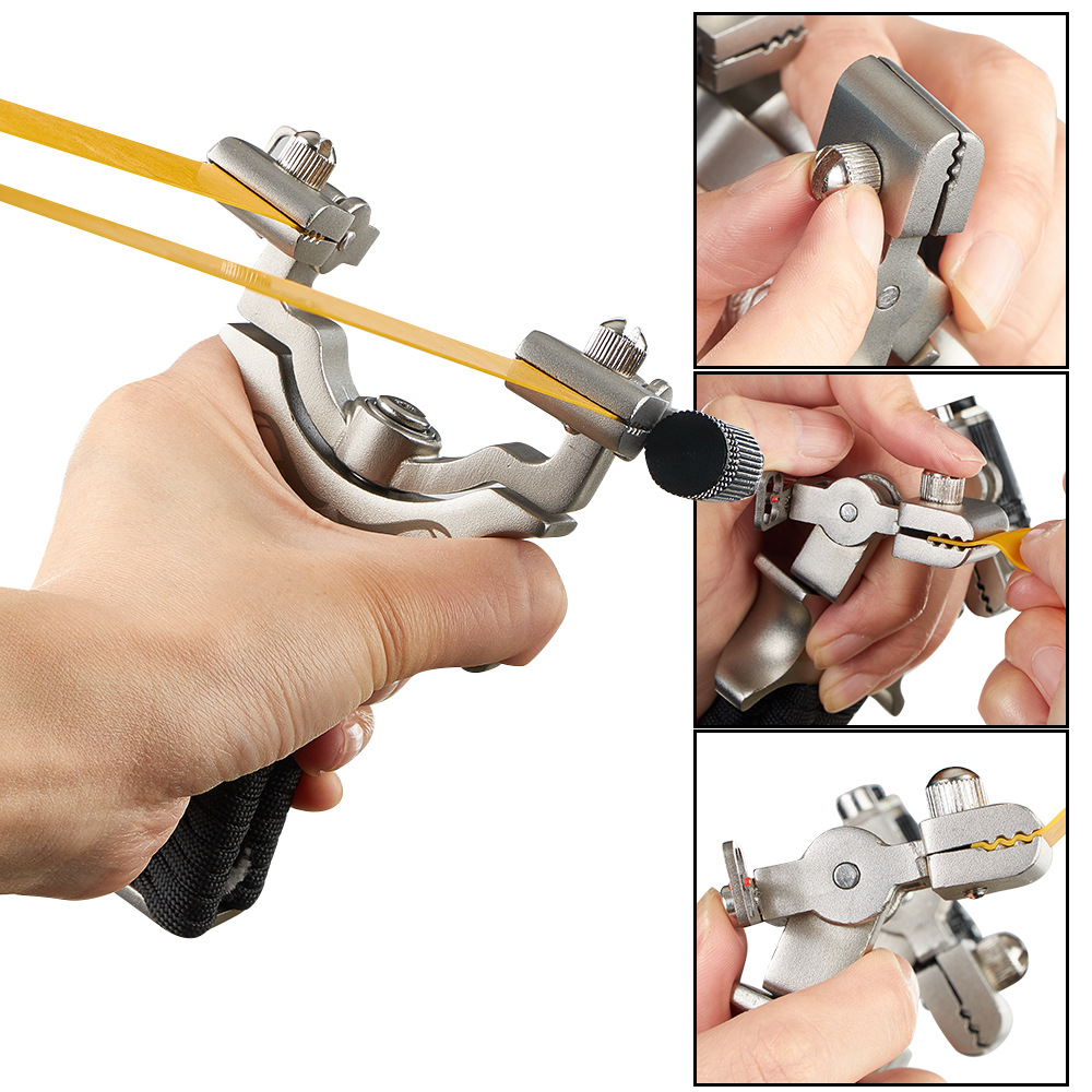 huwairen 旋转飞鹰弹弓 不锈钢旋转弓门户外射击弹弓