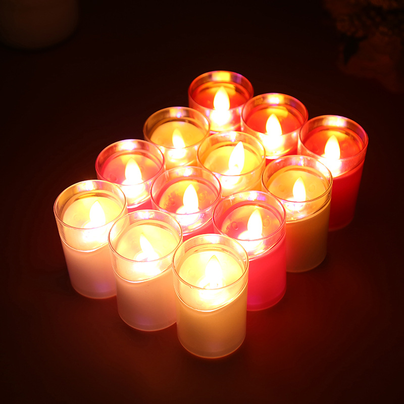 led电子蜡烛生日婚庆表白气氛引路灯排队仿真蜡烛装饰灯厂家批发