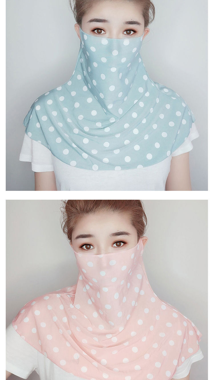 冰丝防晒披肩面纱女夏季防晒衣透气薄款防紫外线口罩护脖全面遮脸