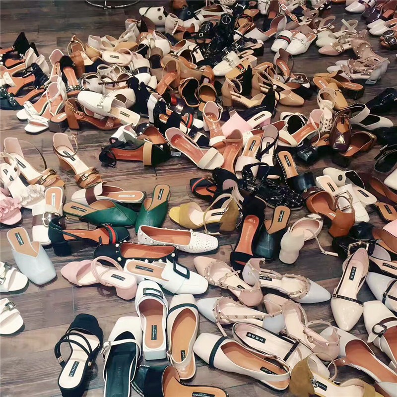 工厂品牌撤柜断码处理清仓真皮女鞋女单鞋凉鞋高跟鞋直播地摊货源
