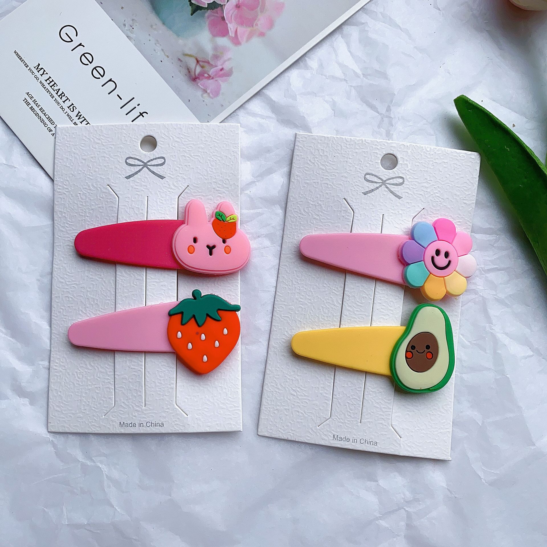 韩版婴儿卡通小夹子儿童发夹可爱宝宝水果发夹碎发侧边夹鸭嘴夹子