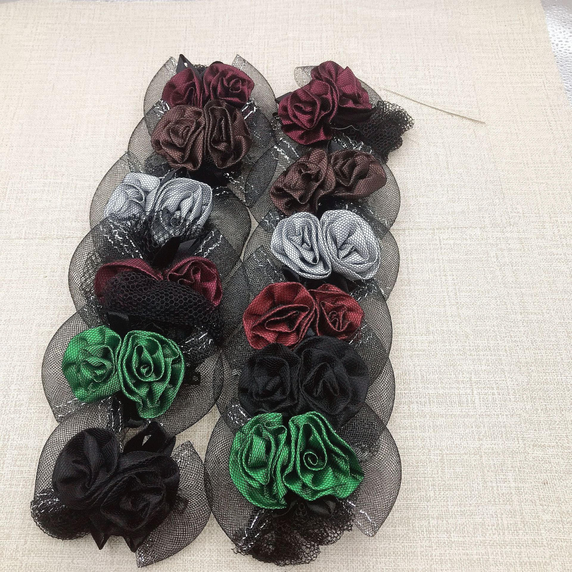 工作网花 工作头绳 头花工作花两元店饰品百货货源