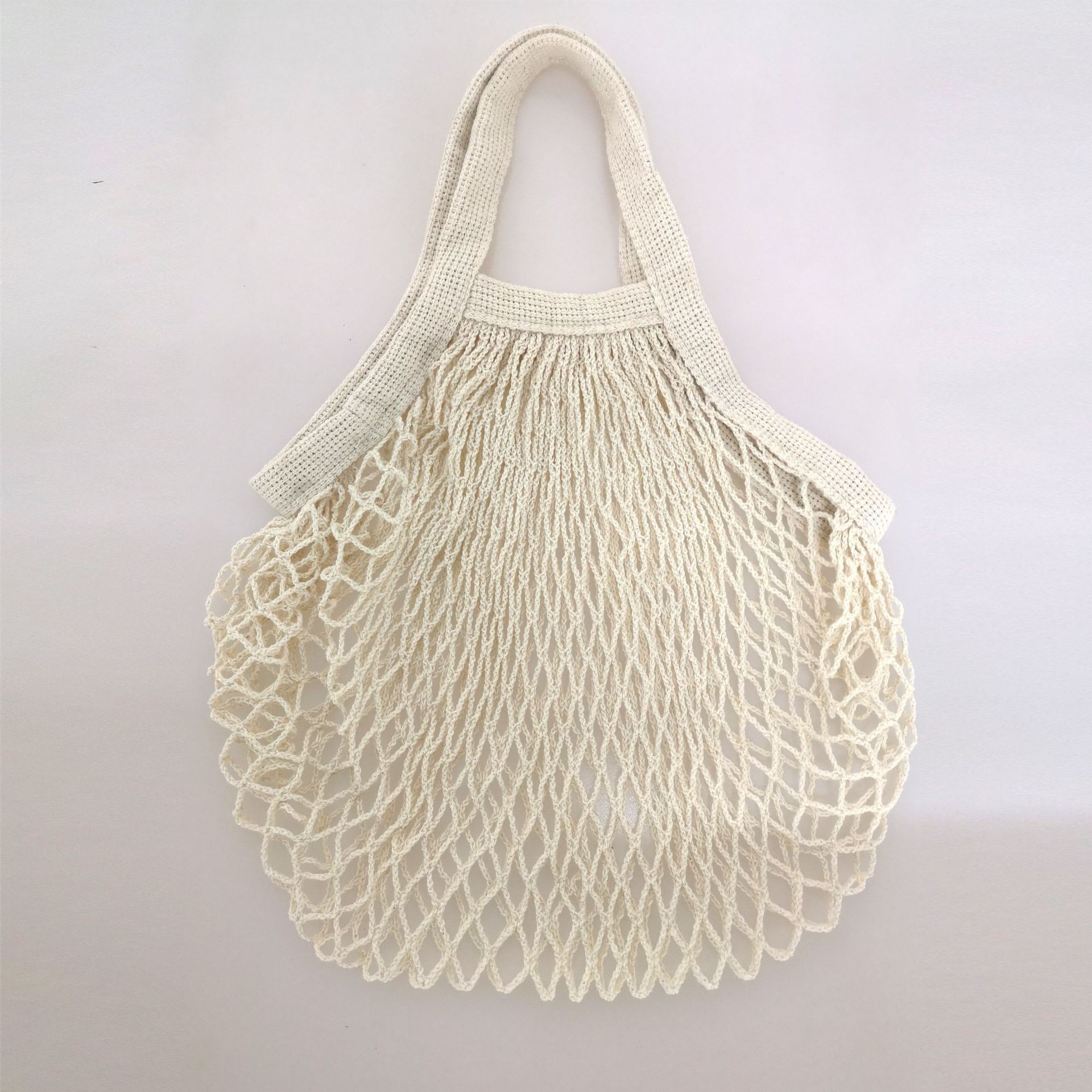 Factory Direct Sales Cotton Net Bag Vegetable Fruit Cotton Net Pocket Portable Net Pocket Supermarket Shopping Bag Cotton Net Bag