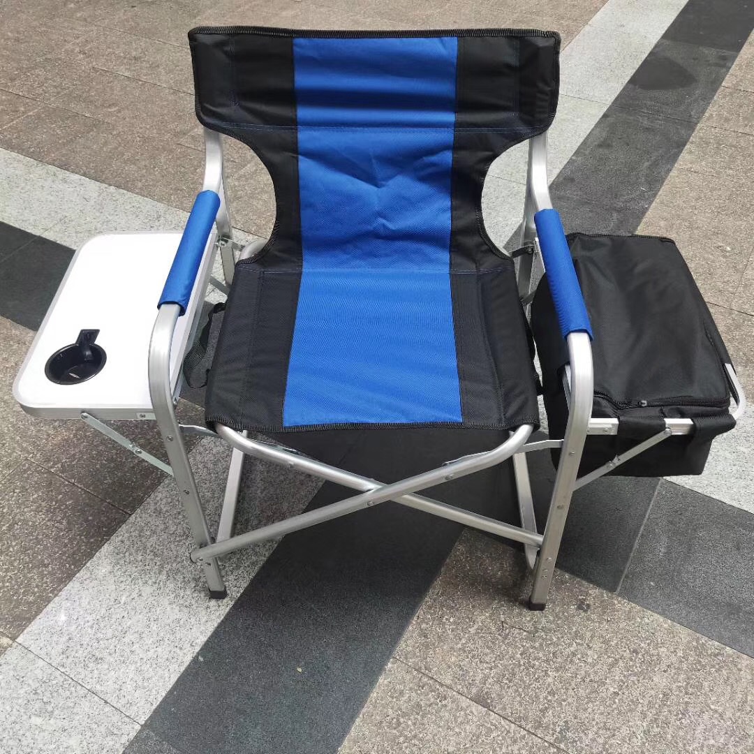 Portable Leisure Folding Chair Outdoor Beach Chair Fishing Chair Aluminum Tube Director Chair with Table Board