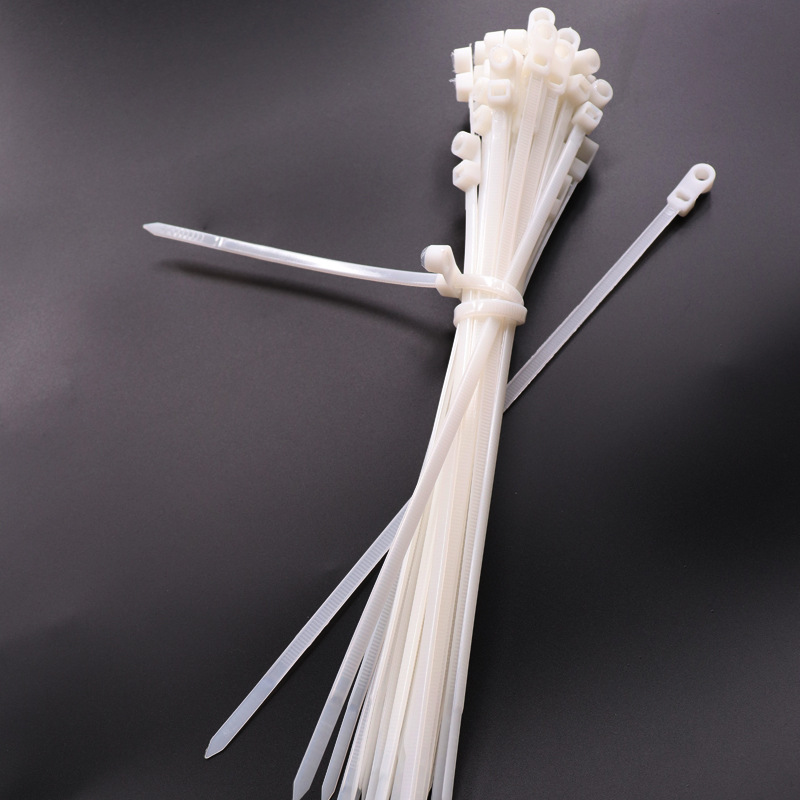 5250mm固定头式尼龙扎带螺丝孔带多用途线束扎带100条包