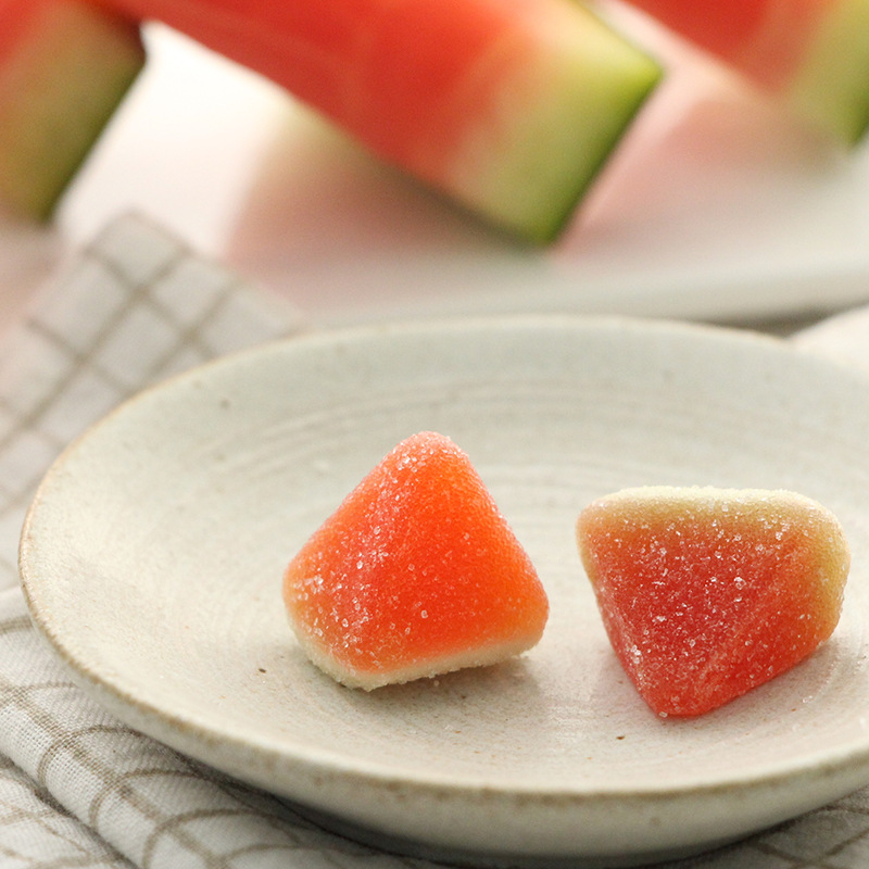 日本进口 kabaya卡巴也西瓜味果汁棉花软糖50g创意糖果 qq糖零食