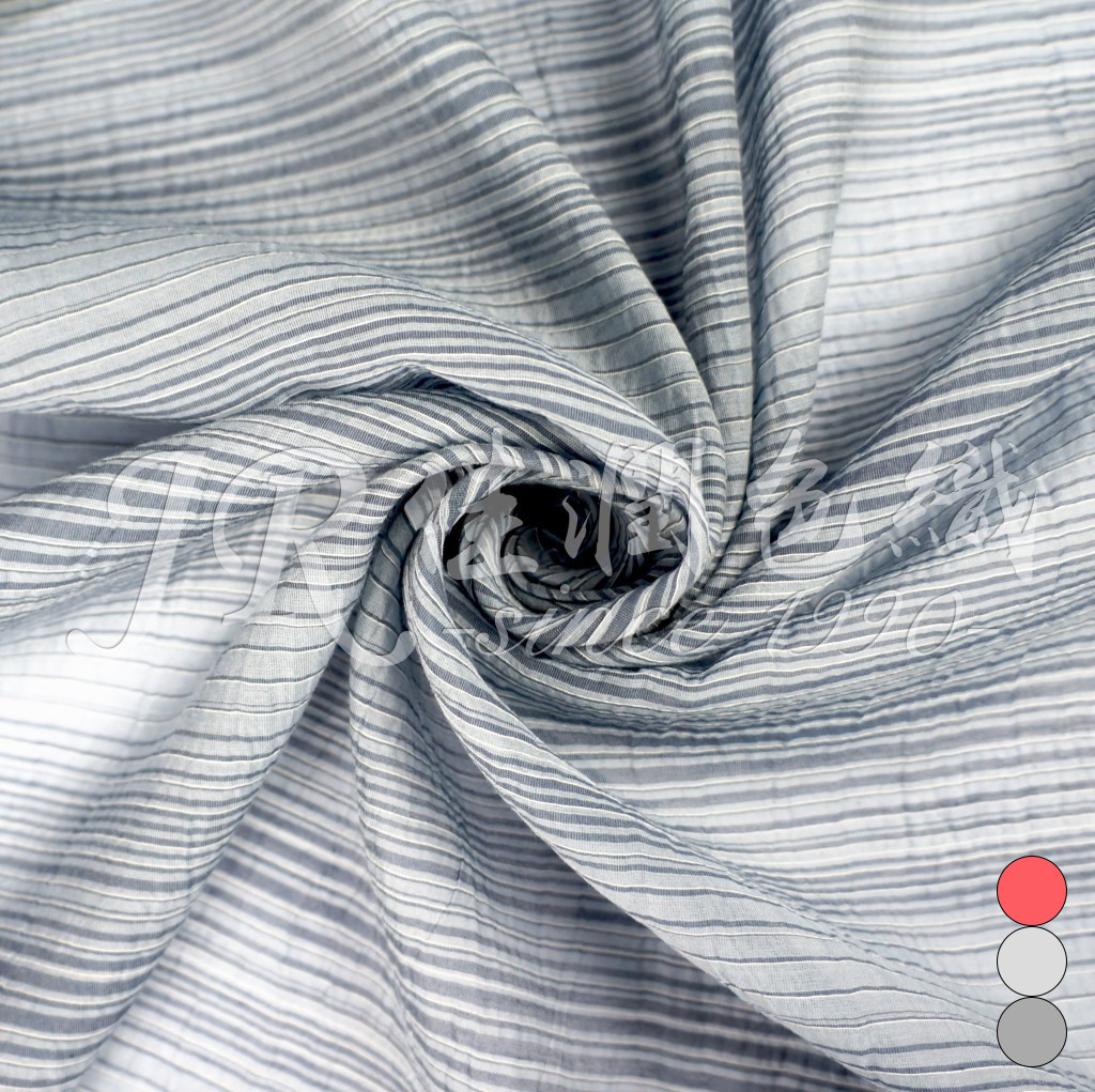 5mm丝棉泡泡纱 色织丝绵 真丝混纺 高档服装面料 褶皱 绸