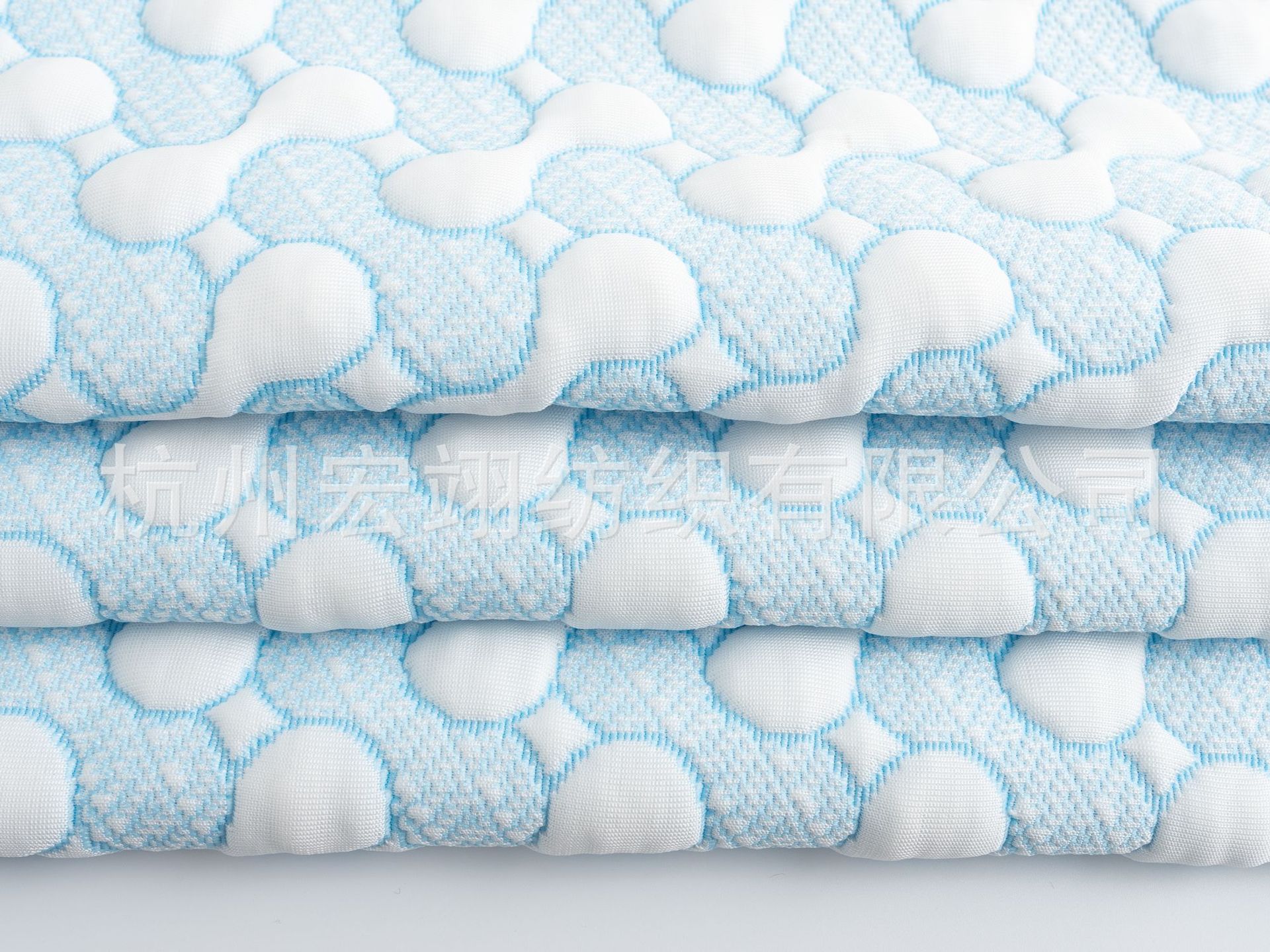 冰丝面料针织布空气层提花布家纺面料乳胶床垫记忆枕头床笠