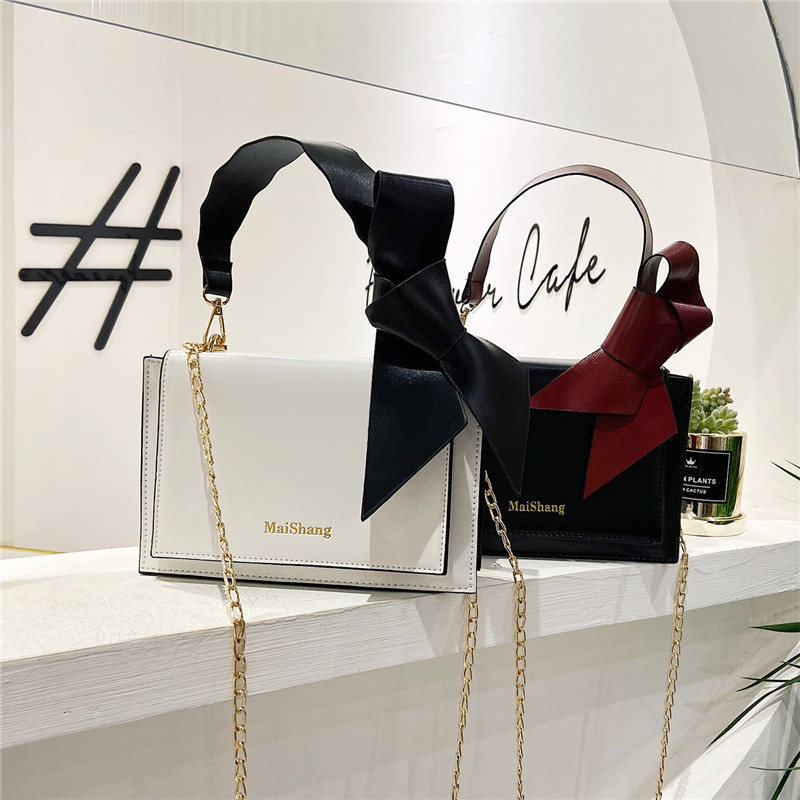 2020 New Fashion One Shoulder Women Bag Bow Flap Crossbody Bag Casual Internet Celebrity Small Square Bag