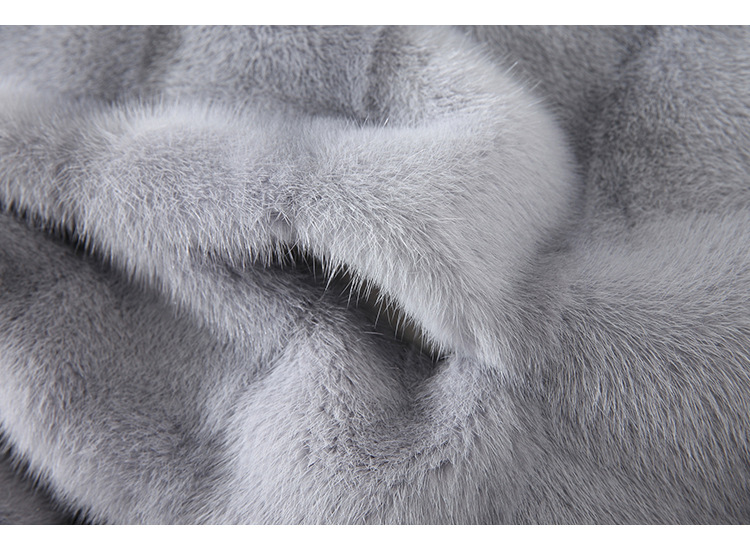 2020新款海宁裘皮水貂皮草外套 貂皮大衣女款高仿带帽中长款