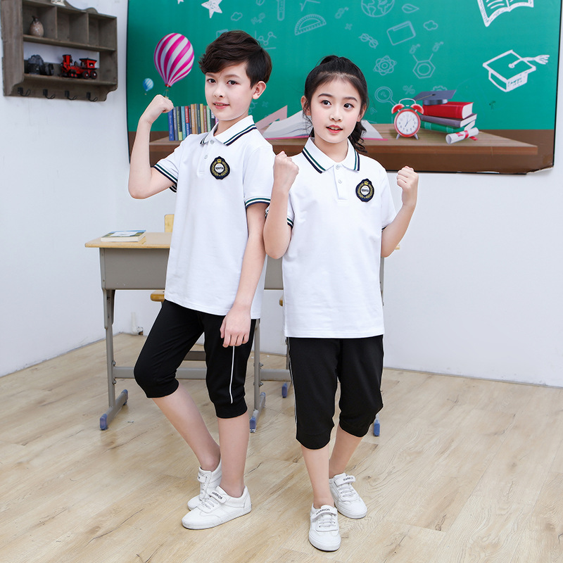 中学校服定做夏季短袖套装中小学生校服班服表演装幼儿园园服定制