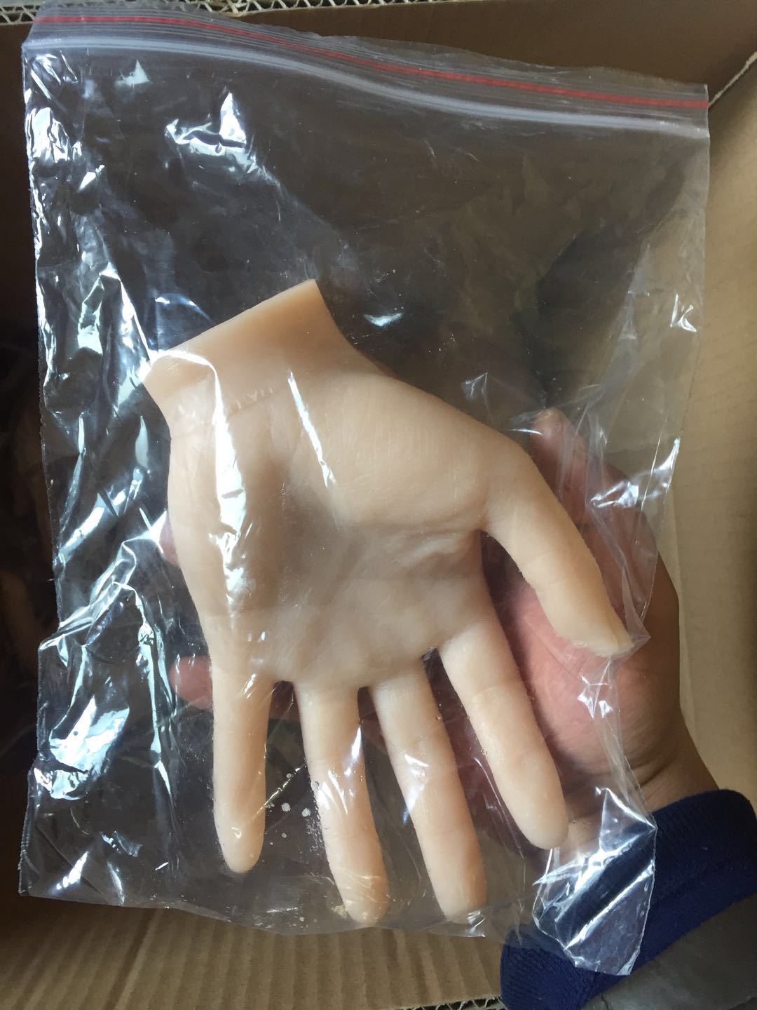 新款男性硅胶手模 带短臂逼真硅胶假手 纹身练习美甲硅胶手