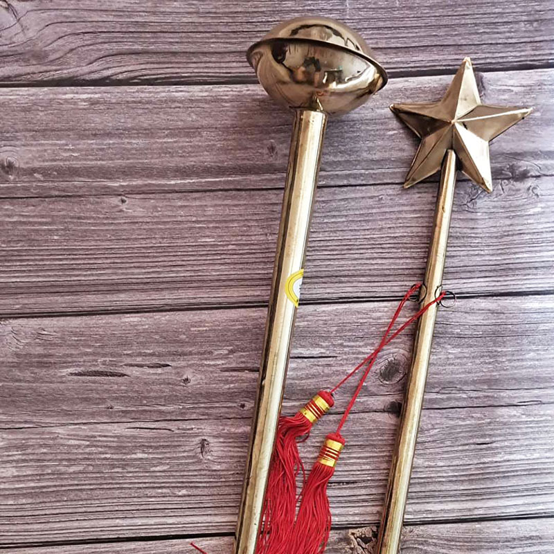 越鸣牌鼓乐队指挥令金色五星指挥棒长度95公分