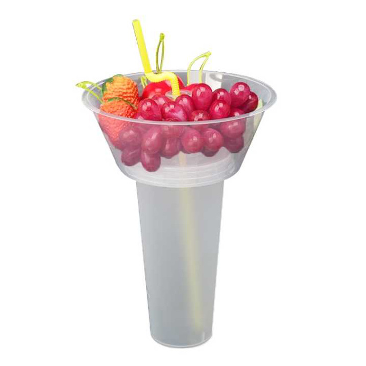 Internet Celebrity Popcorn Cola Cup with Straw Night Market Popcorn Cola One-Piece Cup Plastic Gift Cup