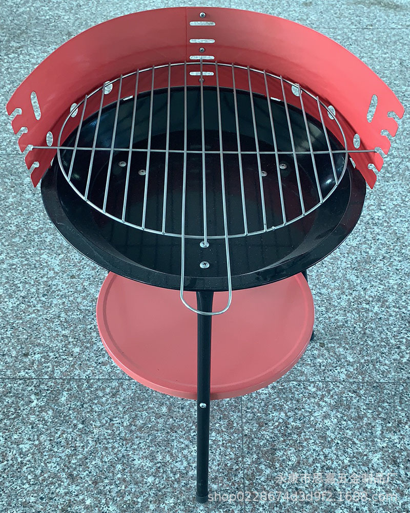 14寸迷你烧烤炉木炭烧烤炉简易烤炉三脚简易炉 迷你炉 亚马迅跨境