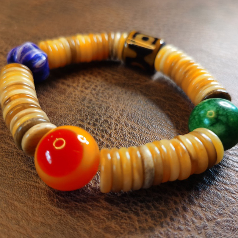 现货批发天然鸵鸟骨佛珠 藏式桶珠念珠手串藏式手链饰品驼骨手串