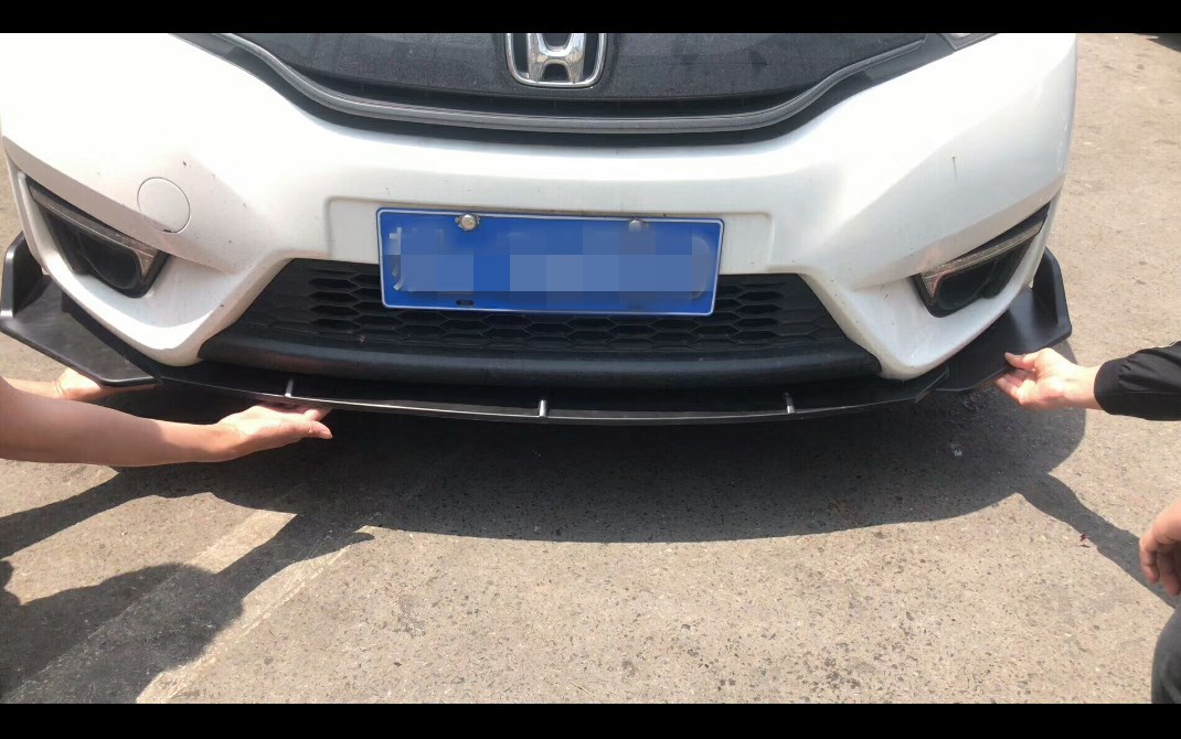 汽车通用前铲前唇侧裙改装三厢两厢三段前铲小包围碳纤纹前铲下巴