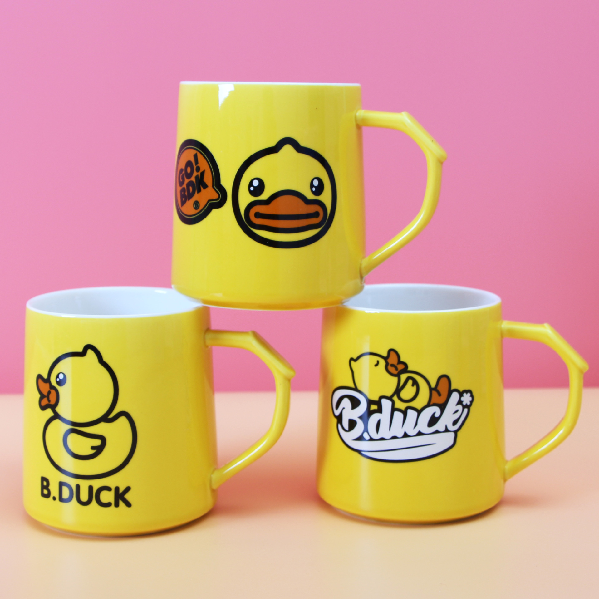 小黄鸭马克杯可爱水杯子陶瓷家用喝水杯卡通好看的女生杯子