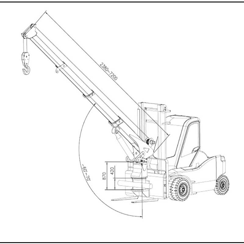 江西5吨叉车飞臂起重机 随时拆卸叉车门架飞臂吊不影响叉车使用