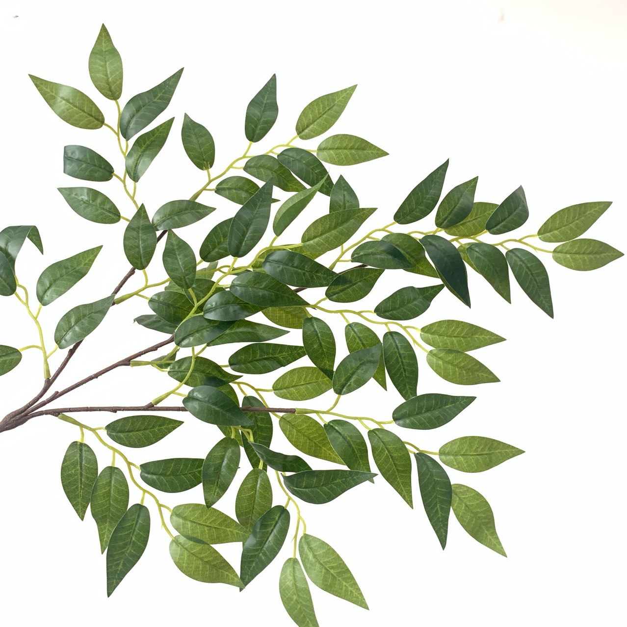 仿真榆树叶 塑料树枝朴树叶榕树叶迷你绿色叶子枯树工程装饰绿叶