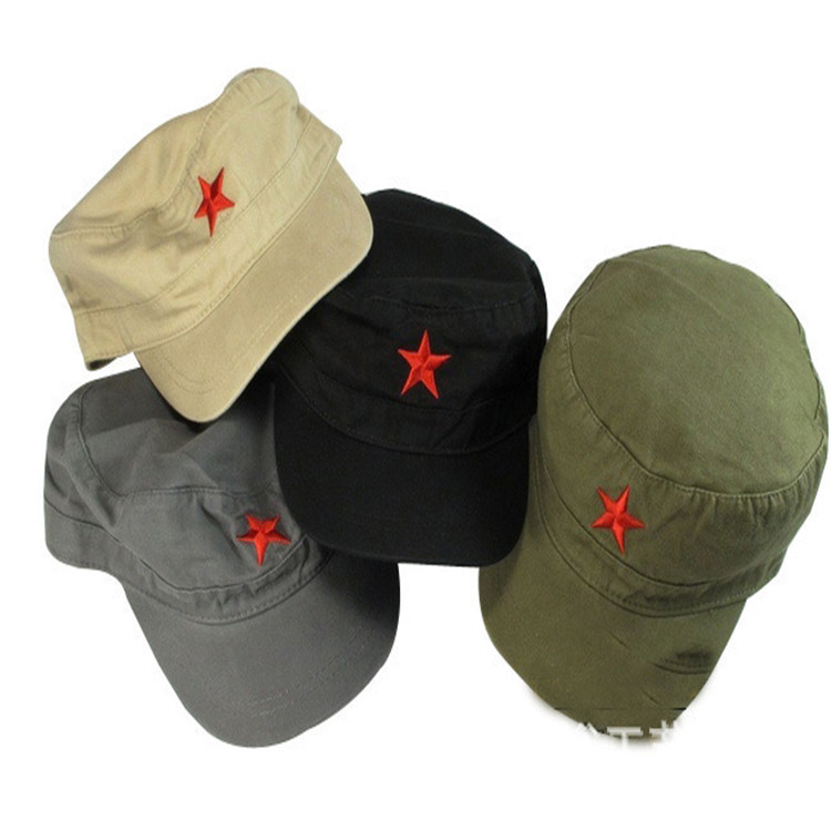 夏秋红星男士 红军帽 五星雷锋五角星平顶帽子男女休闲潮帽