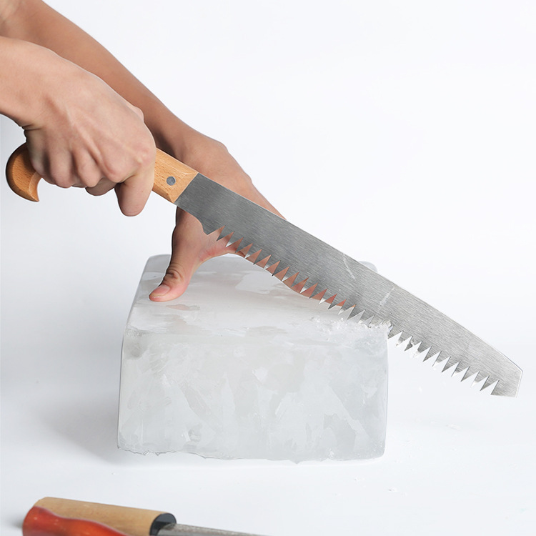 切冰锯 开冰锯 大锯齿硬冰锯 手工切割冰锯子 酒吧调酒师方冰锯