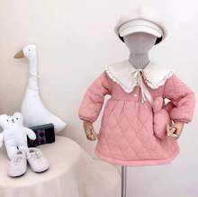 韩国童装女童棉服2020冬季新款儿童夹棉加厚连衣裙女宝宝洋气外套