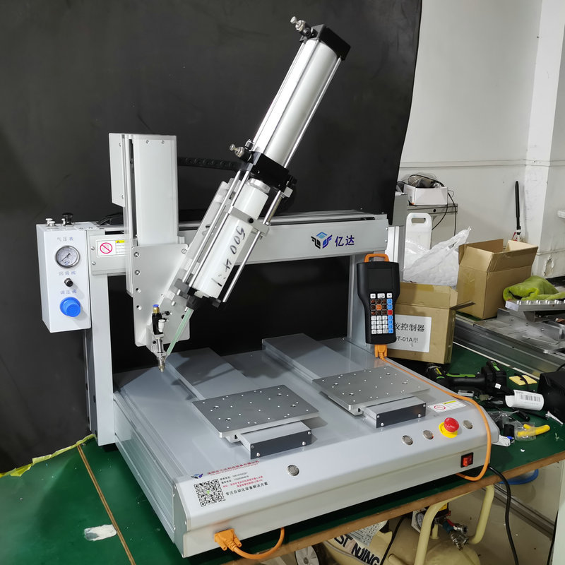 ab硅胶全自动点胶机400ml 单头双工位热熔胶uv胶智能打胶灌胶机