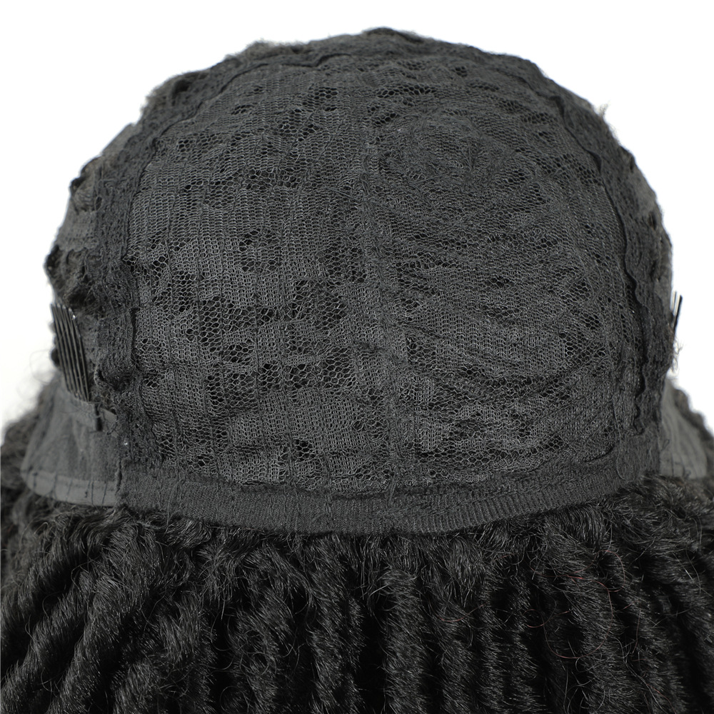 跨境热销化纤假发钩针发脏辫曲发头套dreadlock wigs厂家直销