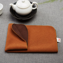 台隆金茶巾吸水巾纯色加厚双色禅意茶布茶几茶桌专用抹布茶道零配