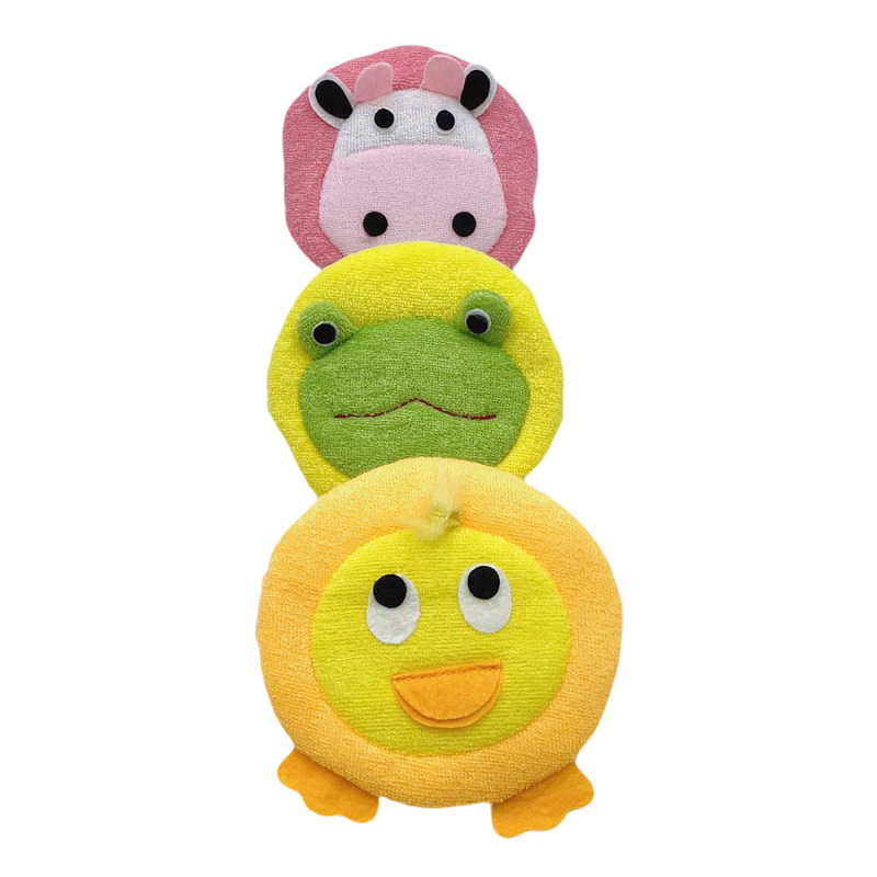 316 Animal Bath Rub Baby Bath Bath Sponge Newborn Baby Sponge Bath Wipe Children Washing and Protecting Bath Towel